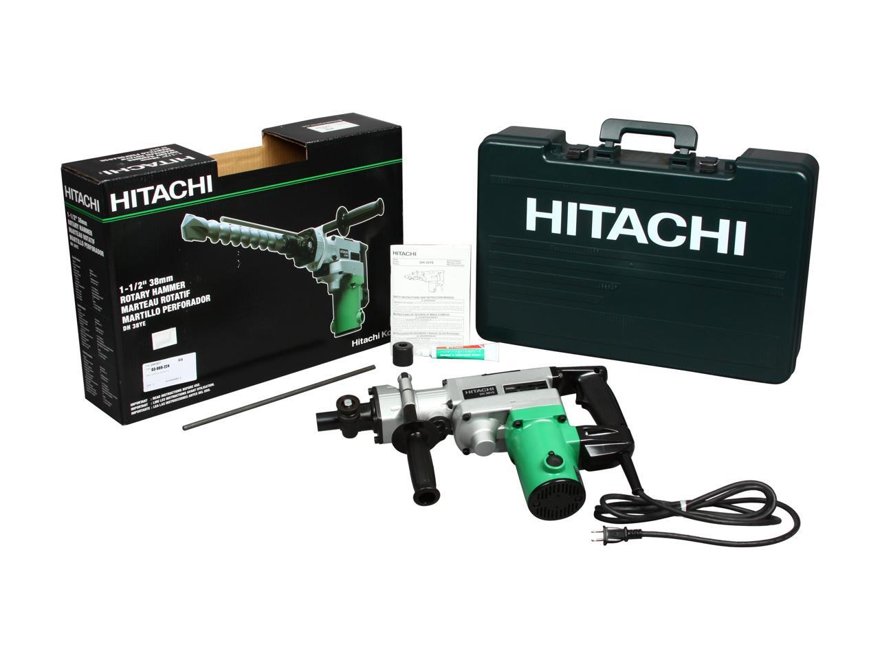 Hitachi DH38YE 11/2 Inch Spline Shank Rotary Hammer, 2Mode