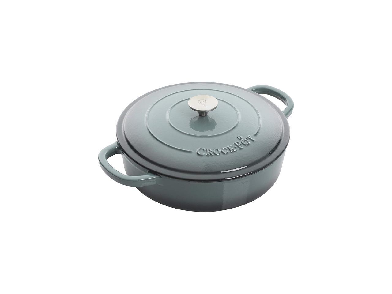 Crock Pot 112001.02 Artisan 5 Quart Enameled Cast Iron Braiser Pan