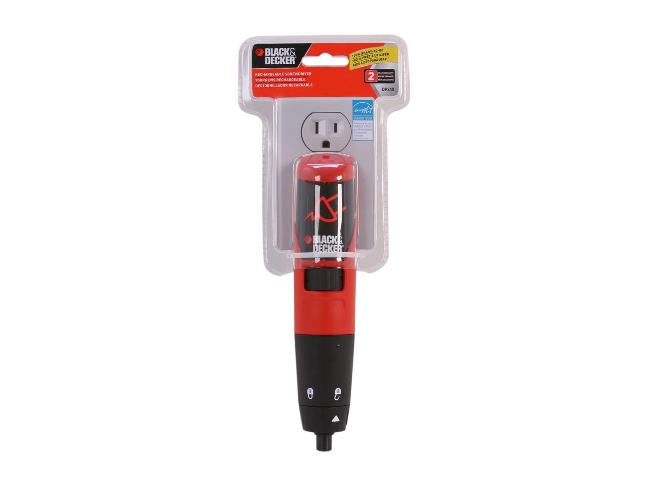 Black & Decker 2.4V Direct-Plug Rechargeable Screwdriver - Newegg.com