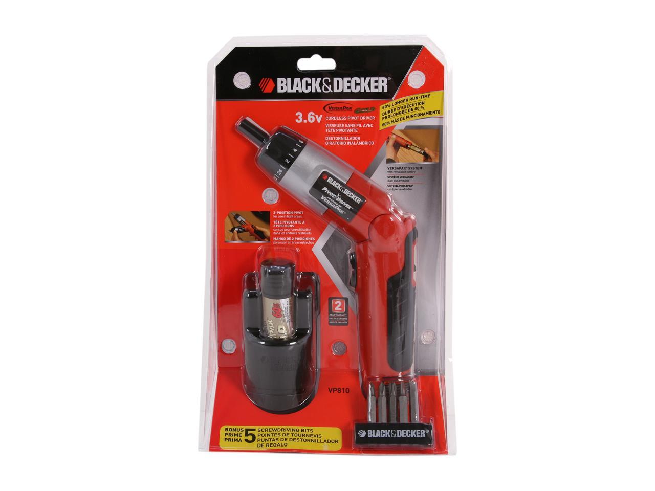 Black & Decker VP810 Versapak 3.6V Rechargeable Screwdriver