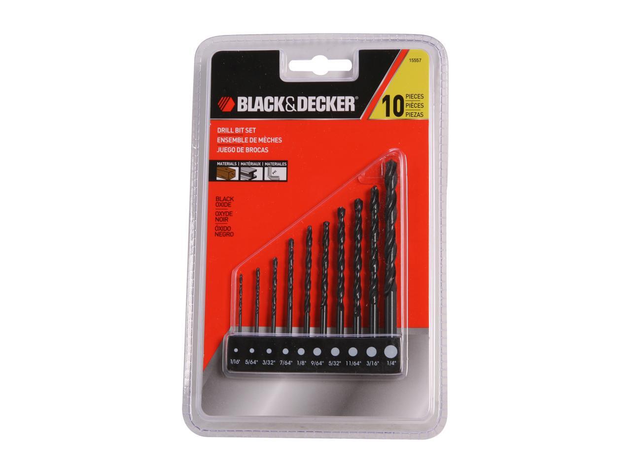 Black & Decker 10Piece Drill Bit Set