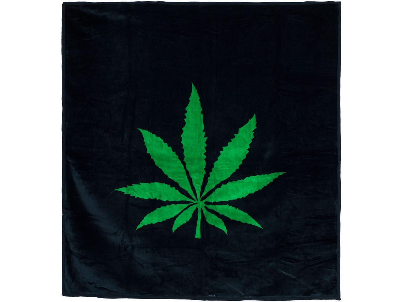 Lavish Home Marijuana Leaf Heavy Thick Plush Mink Blanket 8 pound