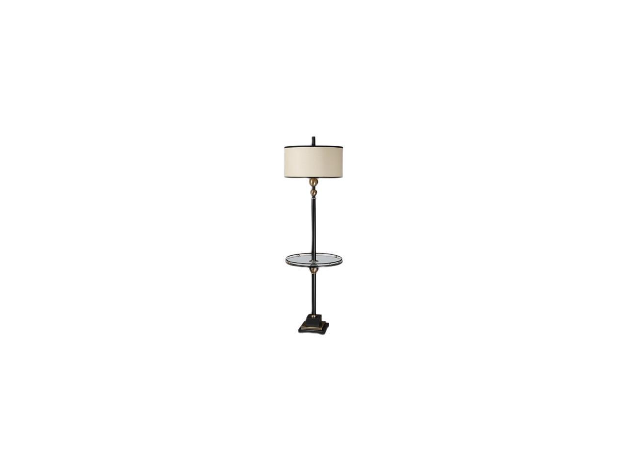 Uttermost Carolyn Kinder Revolution floor lamp with end table Black