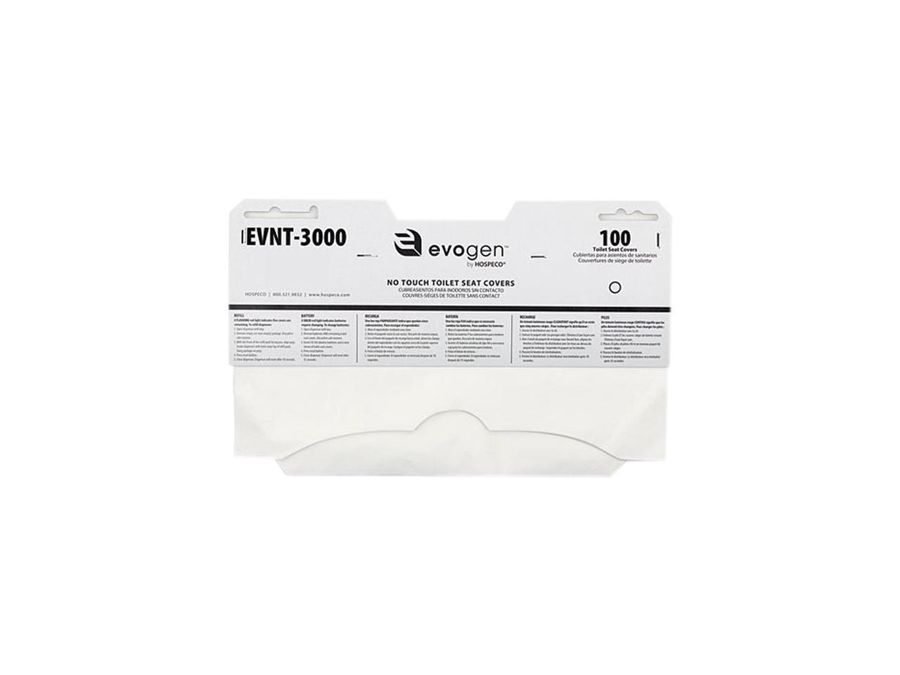 HOSPECO EVNT3000 Evogen No Touch Toilet Seat Covers, 15.5" x 9.25