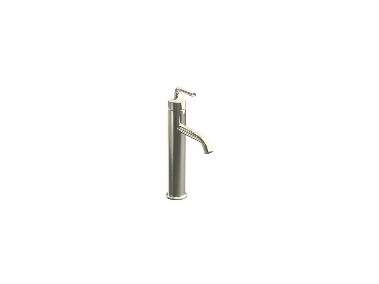 Kohler K A Sn Purist Tall Single Control Lavatory Faucet With Straight Lever Handle