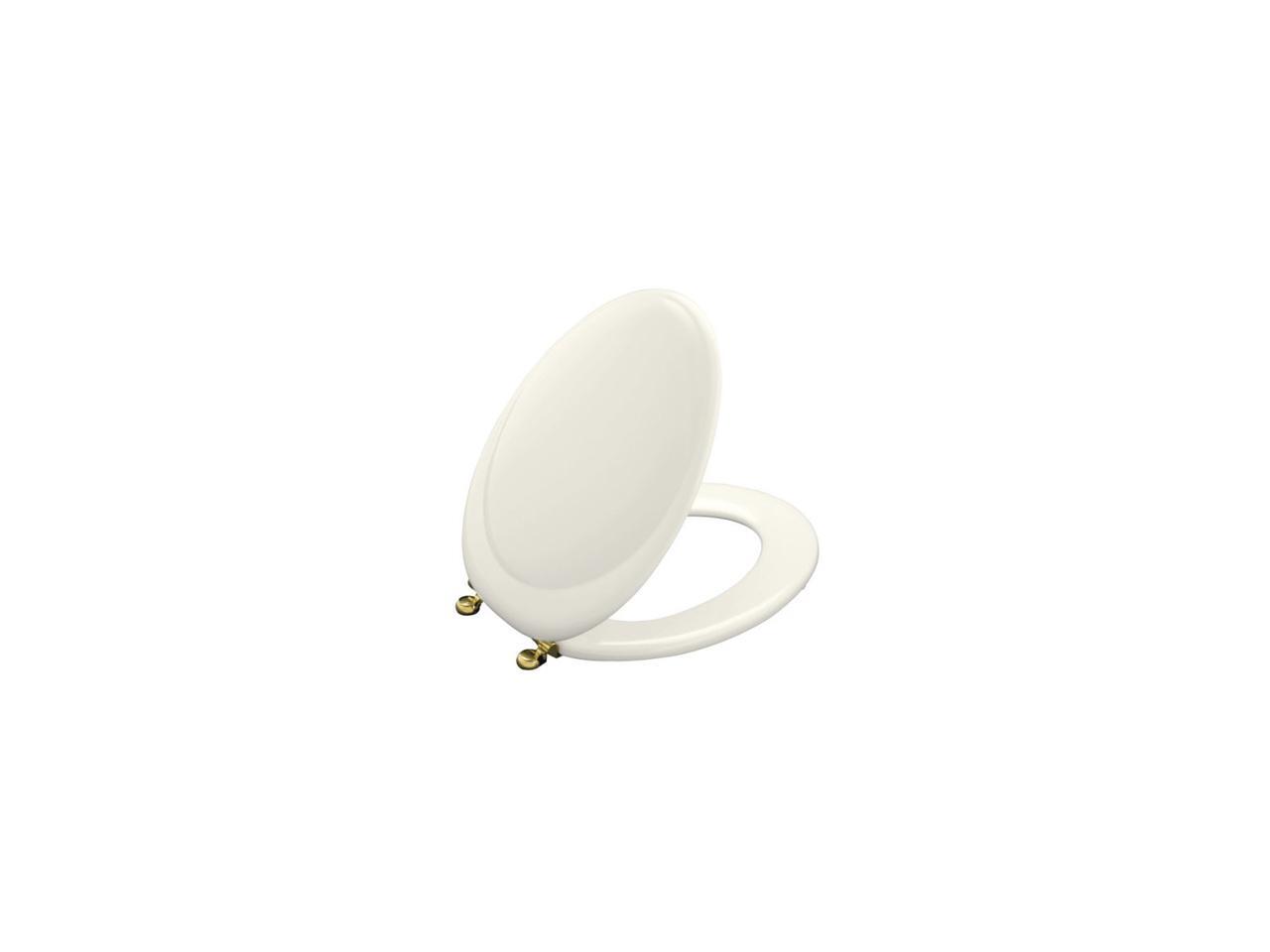 KOHLER K4615BR96 Revival Toilet Seat With Polished Brass Hinges