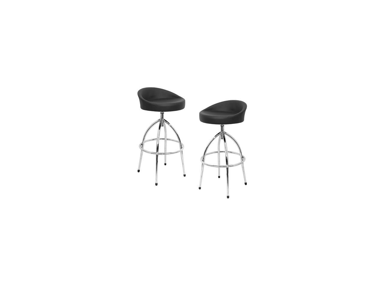 LumiSource Set of 2 of Samba Bar Stools Black