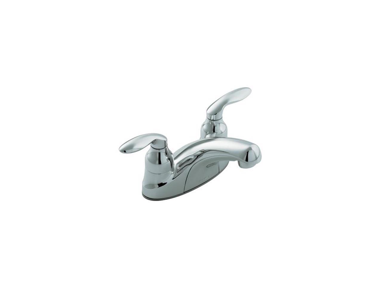 KOHLER K152404CP Euro Modern Coralais Centerset Lavatory Faucet with Liftrod Hole and Lever