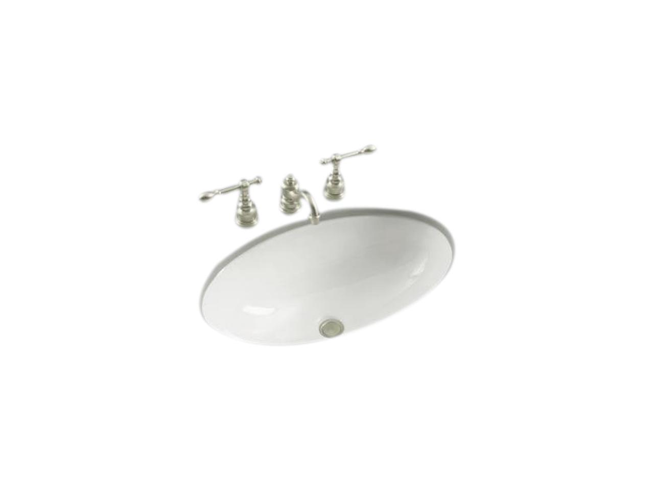 Kohler K 2240 0 Vintage Undercounter Lavatory Photo Shows Lavatory With Iv Georges Brass Faucet Neweggcom