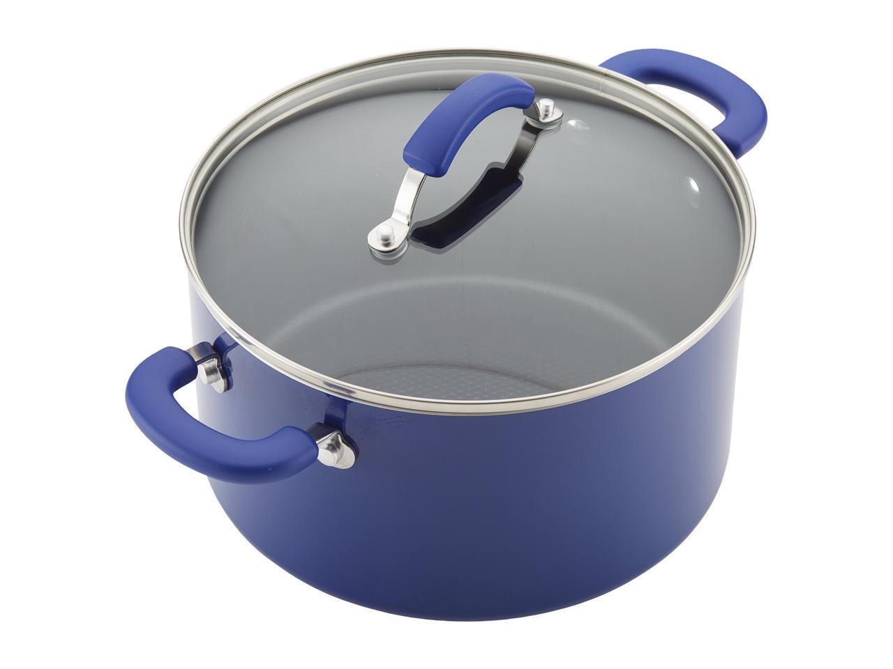 Farberware Millennium Nonstick Aluminum 12Piece Cookware Set, Blue