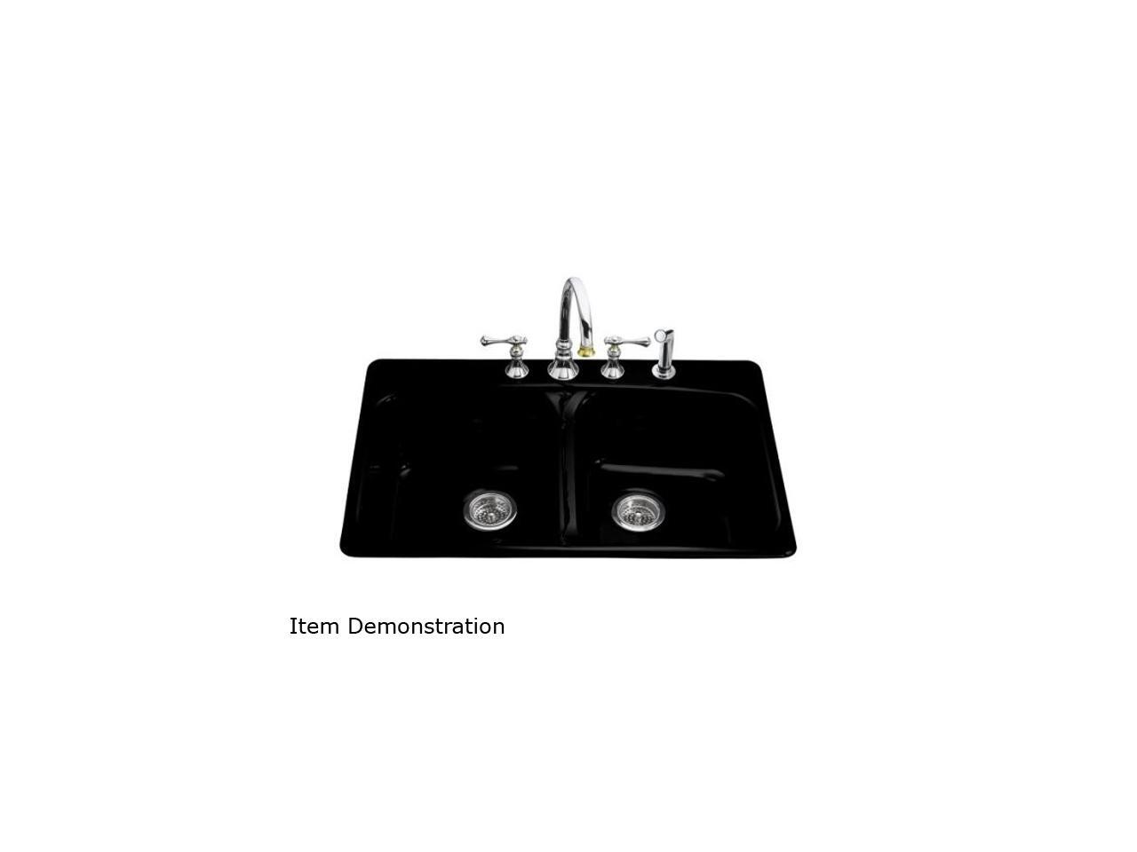 KOHLER Hartland™ Top-ount 33x22 Drop In Kitchen Sink With Four Faucet - View #4