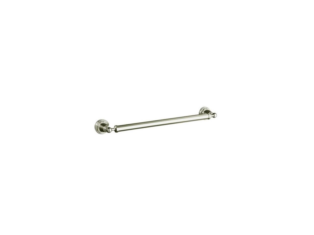 KOHLER K13108SN Pinstripe 18" Towel Bar Polished Nickel