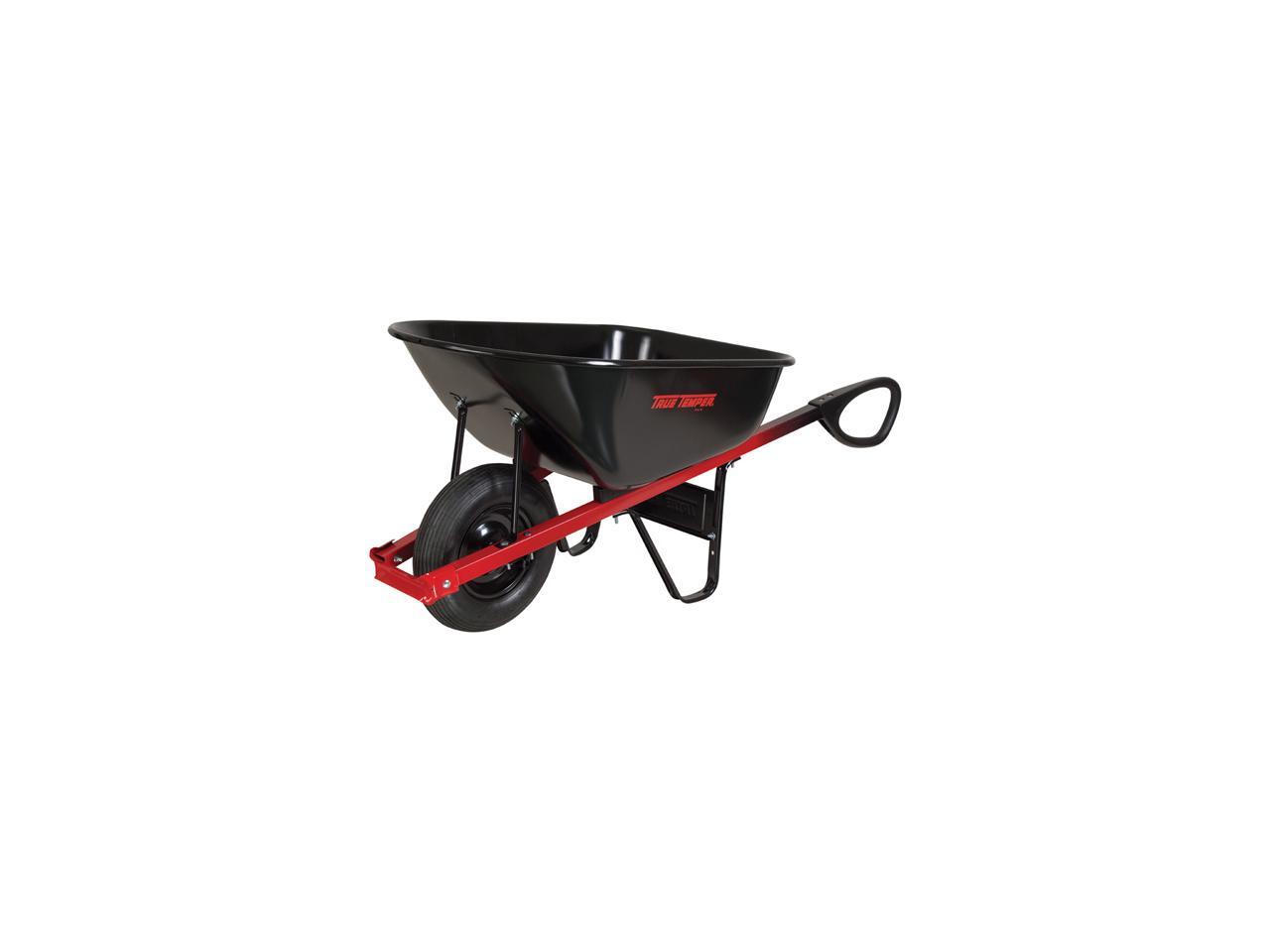 Ames True Temper C6TC14 Total Control 6 Cubic Foot Steel Wheelbarrow