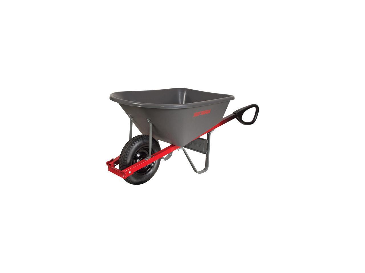 Ames True Temper Cp6tc14 Total Control 6 Cubic Foot Poly Wheelbarrow Newegg Com