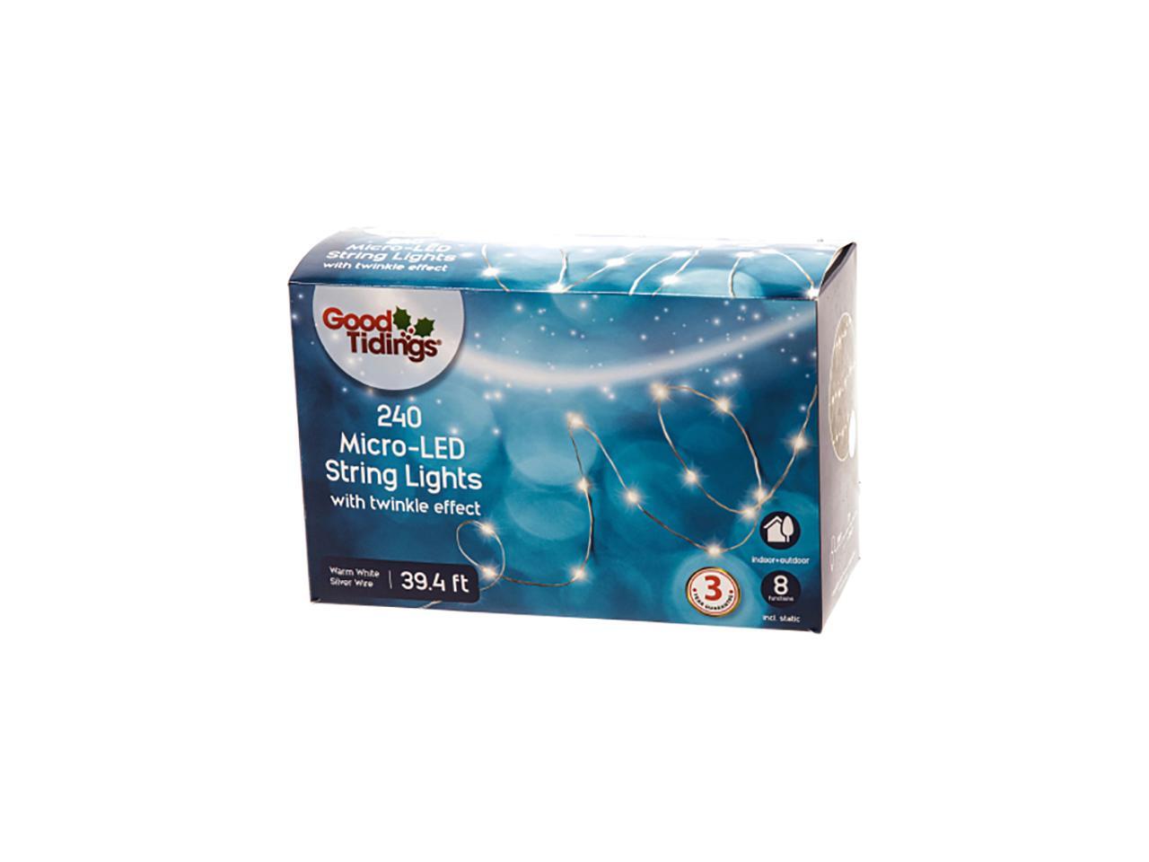 Gardman Good Tidings 240 MicroLED String Lights with Twinkle Effect