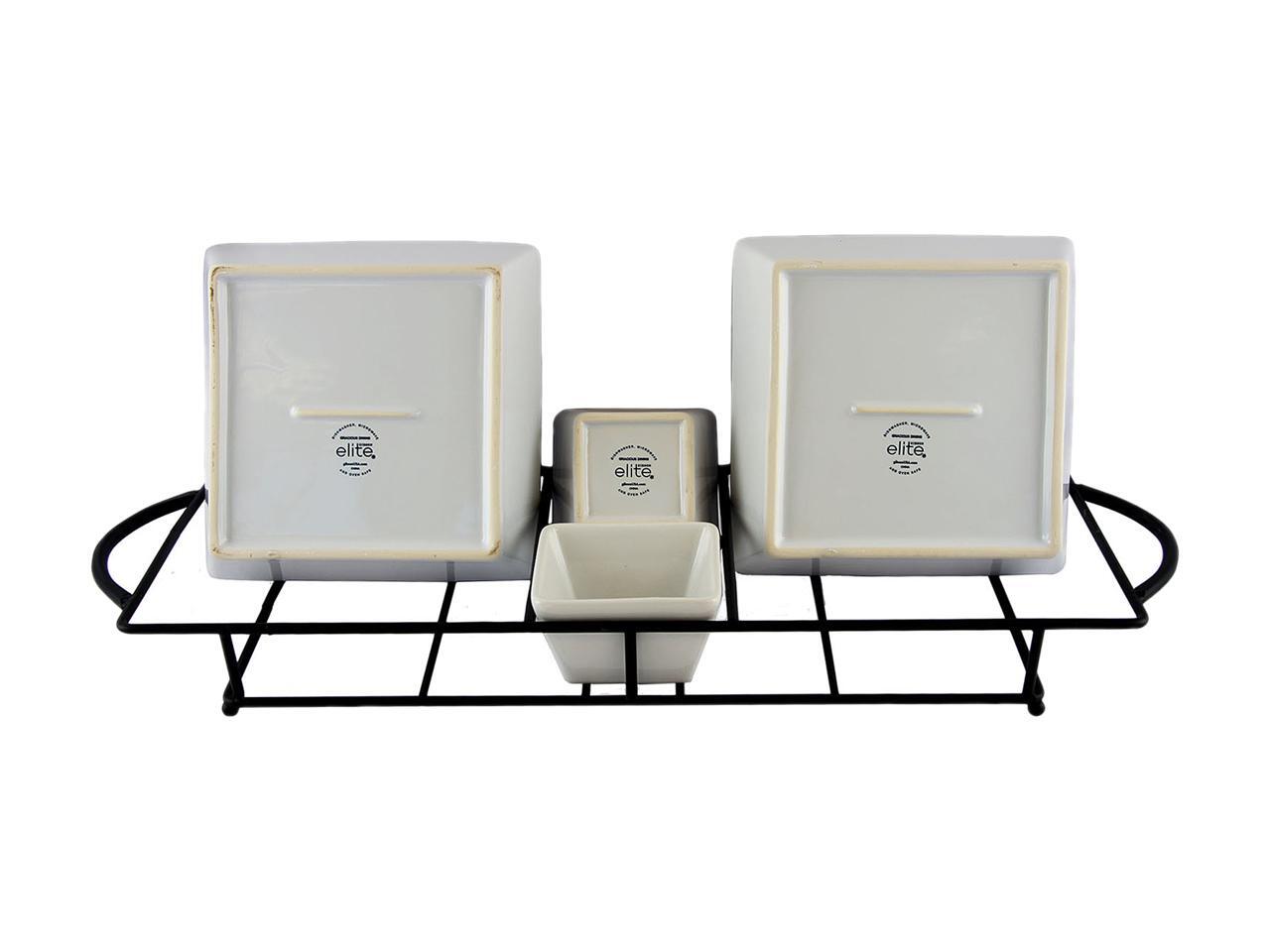 Gibson Overseas Gracious Dining Set of 4 Serving Tidbit Dishes Set w