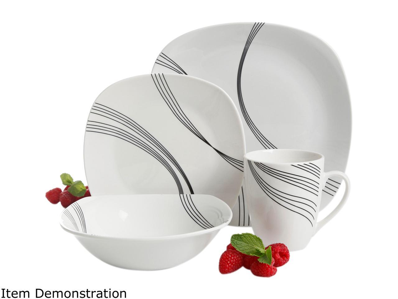 Gibson Overseas Curvation 16 Piece Dinnerware Set