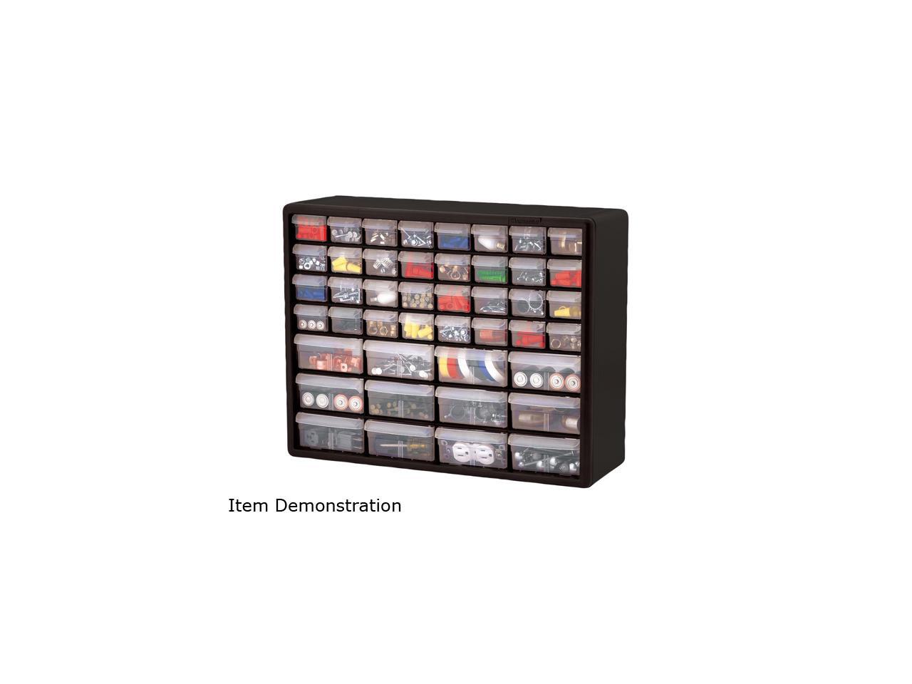 AkroMils Storage 44 Drawers 20"x63/8"x1513/16" BK/GY 10144