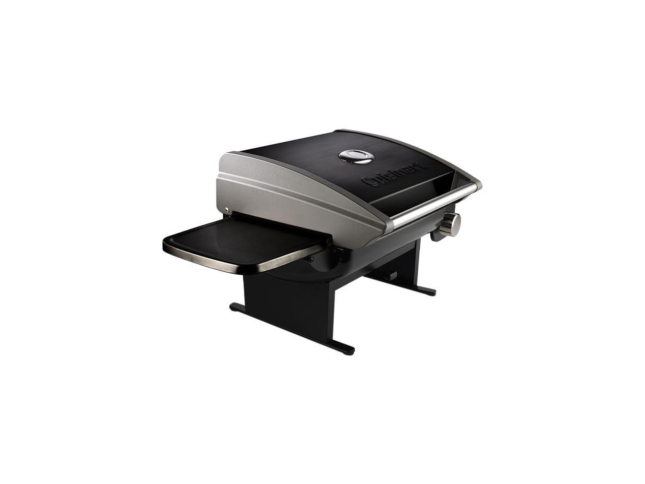 Cuisinart CGG200B Portable Outdoor Tabletop Propane Gas Grill, 12000 BTU, Black