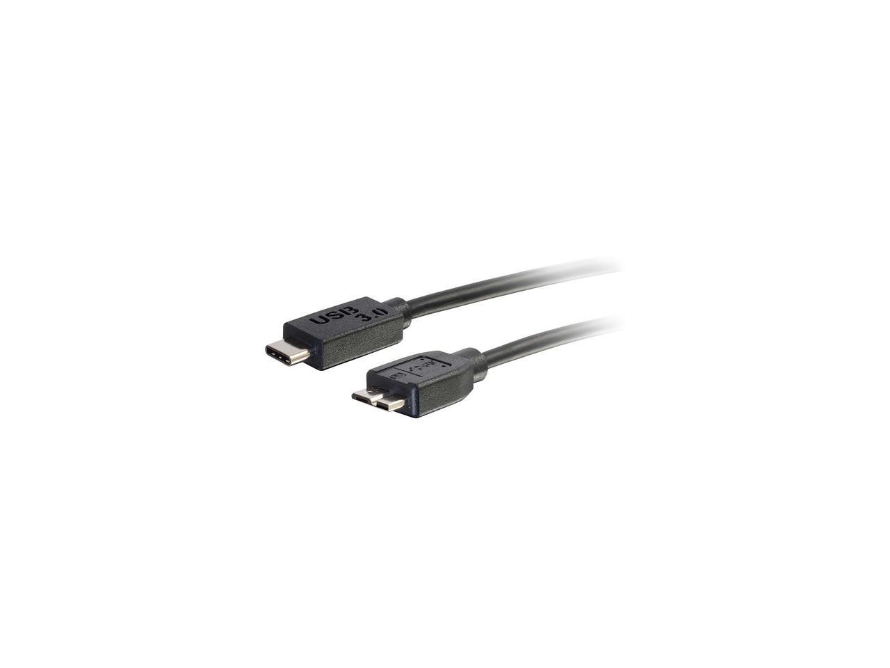 C2G 28864 10FT USB 3.0 (USB 3.1 GEN 1) USBC TO USB MICROB CABLE M/M BLACK