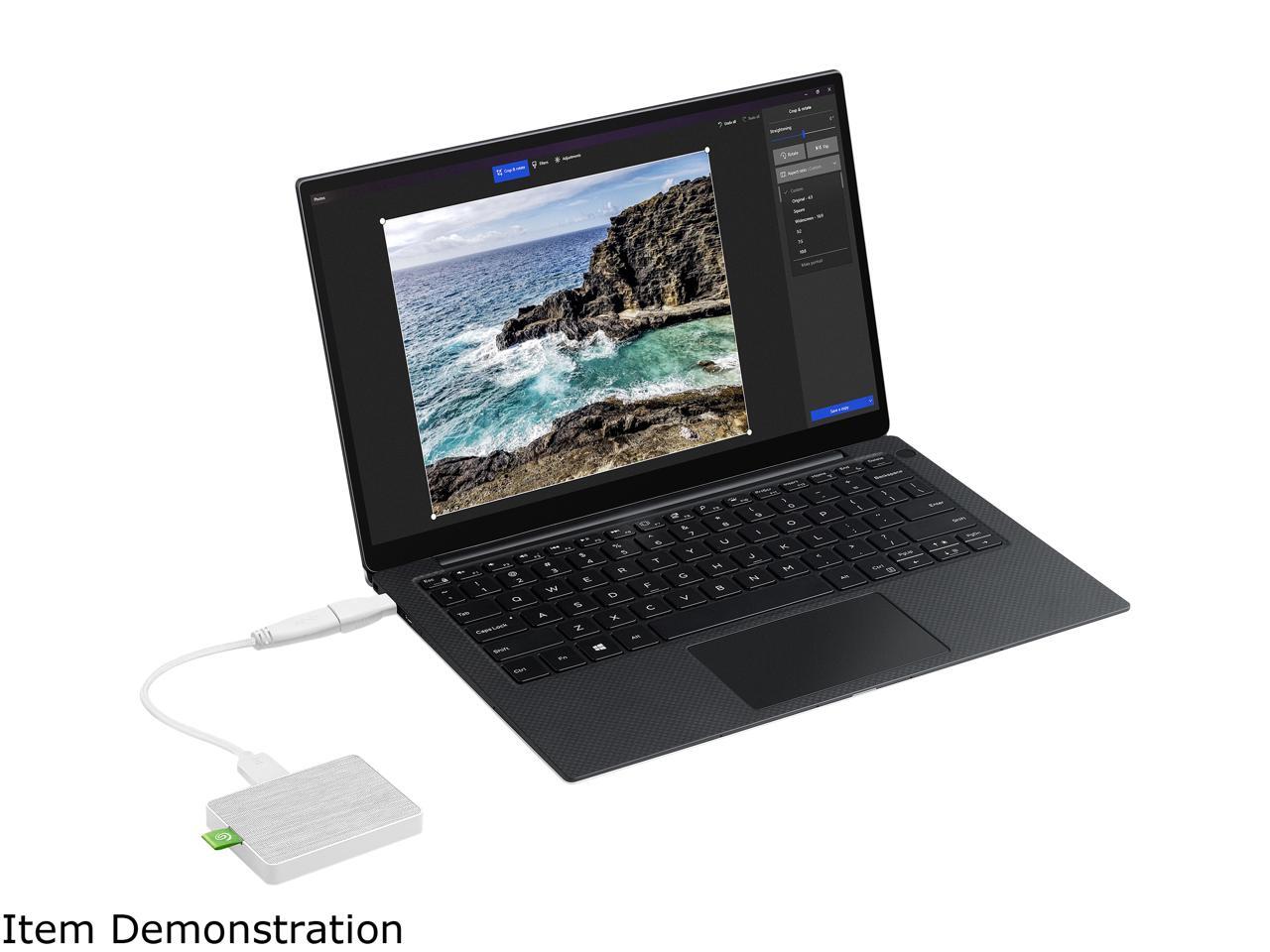 Seagate Ultra Touch SSD 1TB External Solid State Drive Portable White