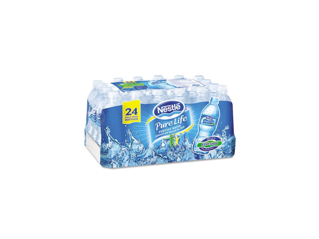 Nestle 101264 Waters Pure Life Purified Water, 0.5 liter Bottles, 24