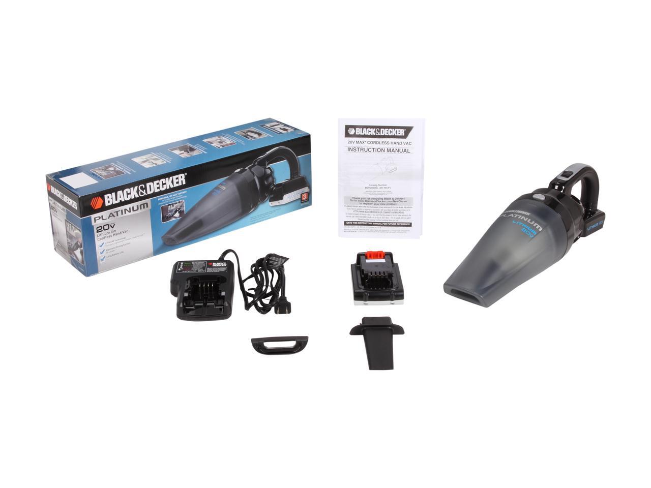 Black & Decker BDH2000SL 20V MAX Cordless LithiumIon Platinum Hand