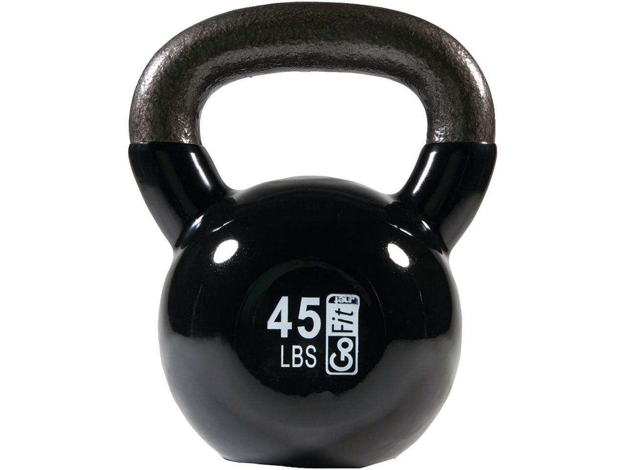 Gofit GfKbell45 Kettlebell & Dvd (45 Lbs; Black)