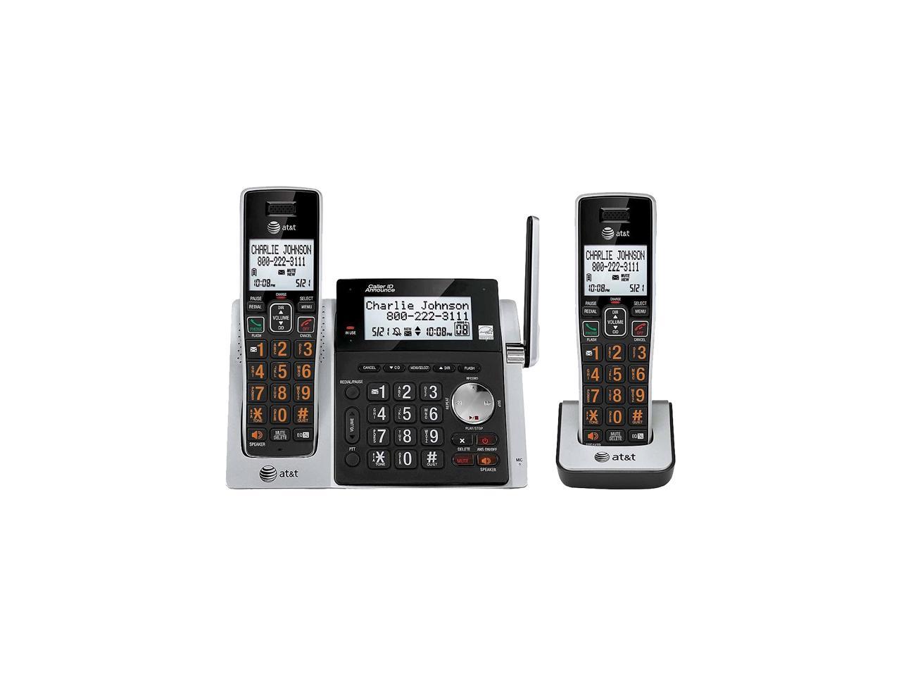 AT&T CL83213 2 Handset Cordless Answering System w/ Dual Caller ID/Call Waiting 