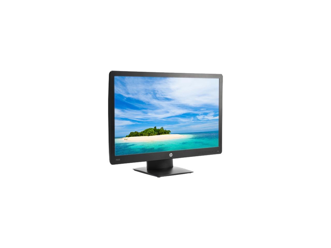 HP Pro P203 X7R53AA 20" Monitor, 1600x900, 5ms, DP, VGA, Tilt Newegg.ca