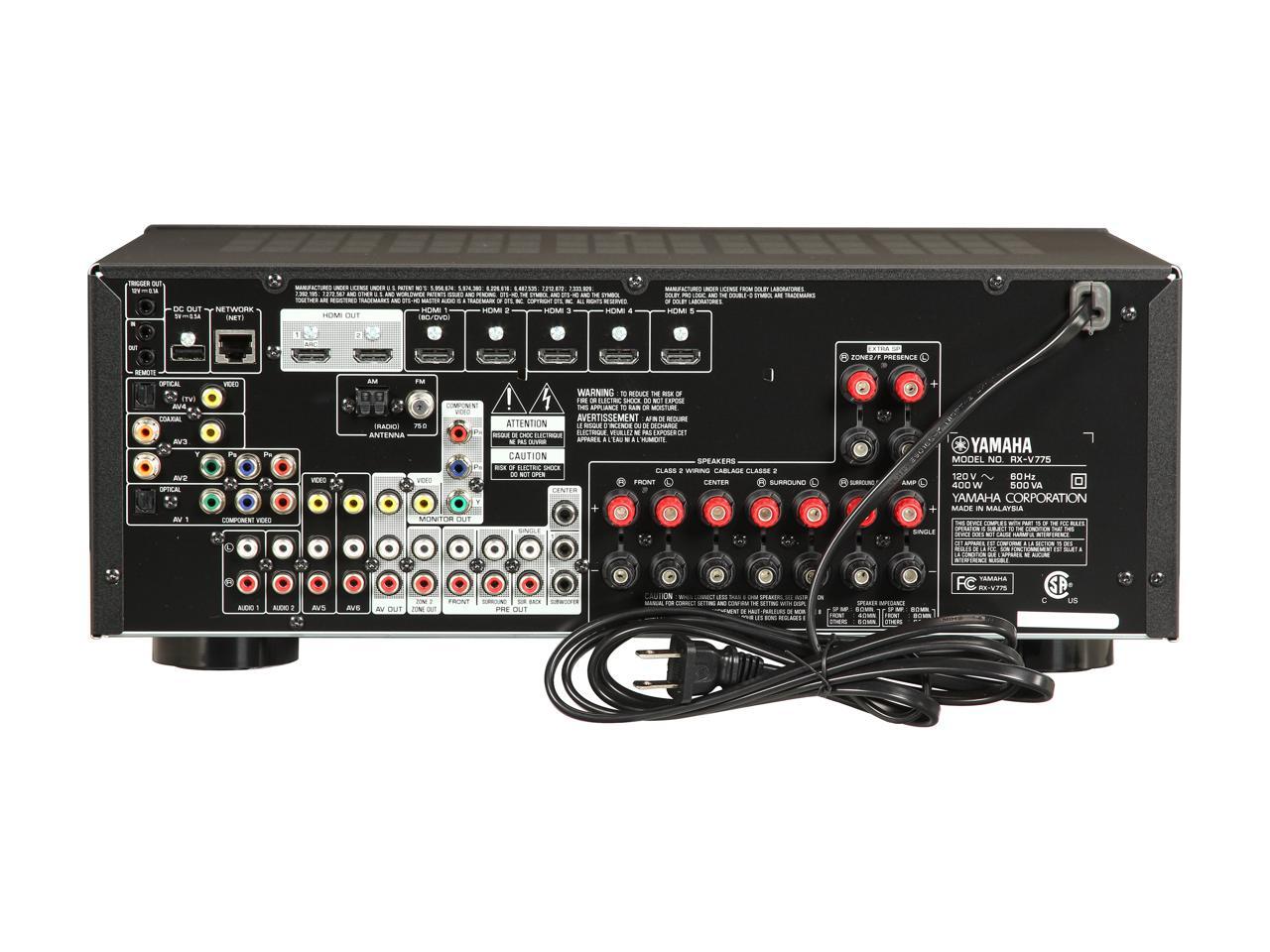 Yamaha RXV775WA 7.2 CH Home Theater AV Receiver with WiFi Newegg