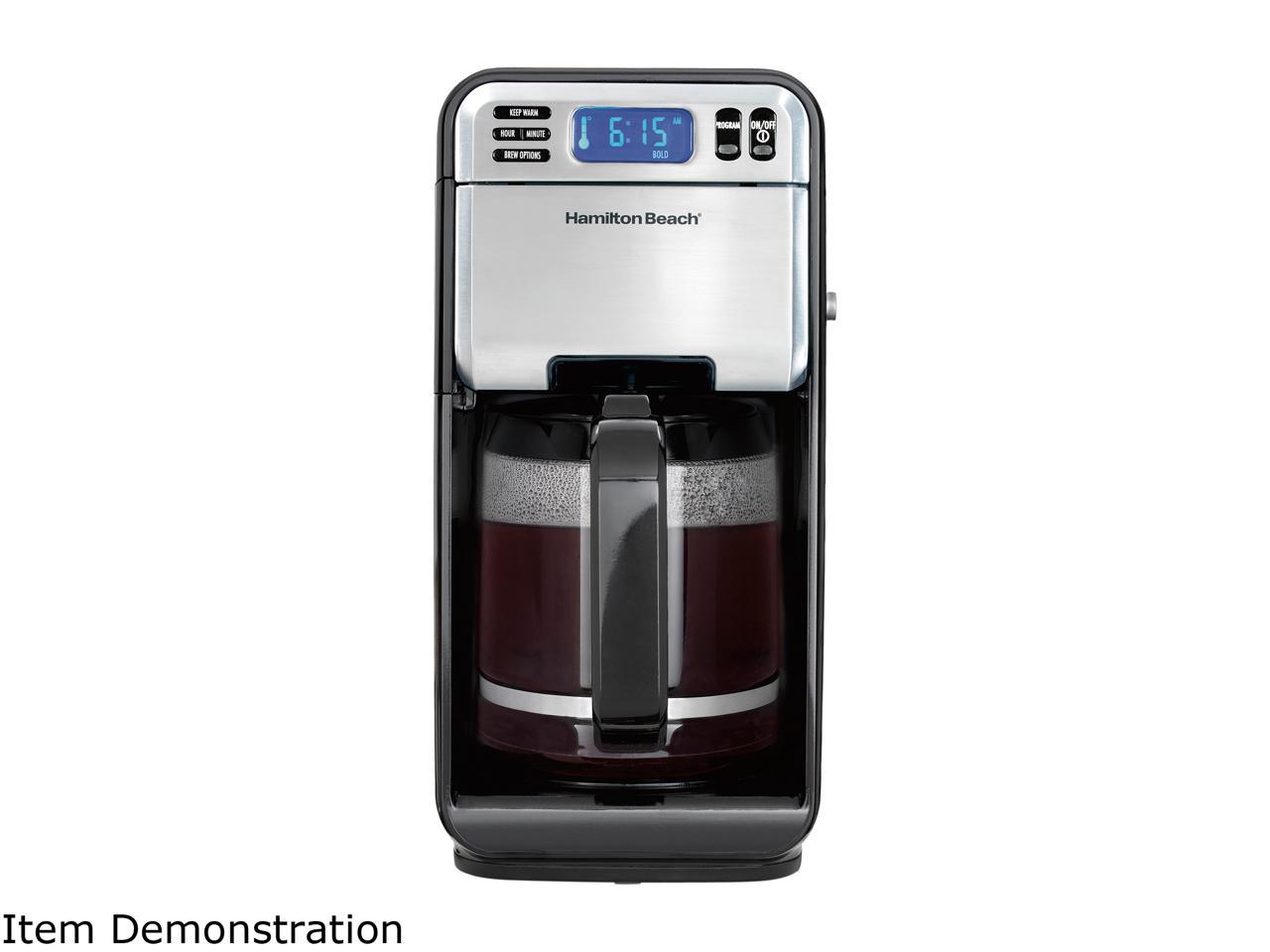 Hamilton Beach 12 Cup Digital Automatic Lcd Programmable Coffee Maker Brewer Newegg Com