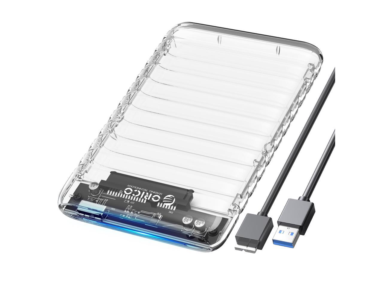 ORICO 2.5" USB 3.0 to SATA 3.0 External Hard Drive Disk Enclosure Box, USB 3.0 Case for 2.5" HDD / SSD, Support UASP Protocol SATA III Tool Free [Upgrade