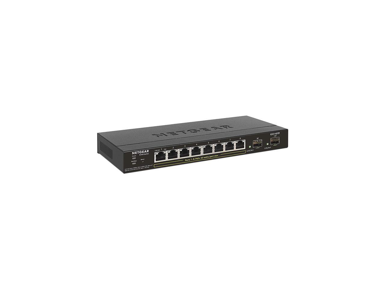 NETGEAR 10-Port Gigabit Ethernet Smart Managed Pro PoE Switch - Newegg.com