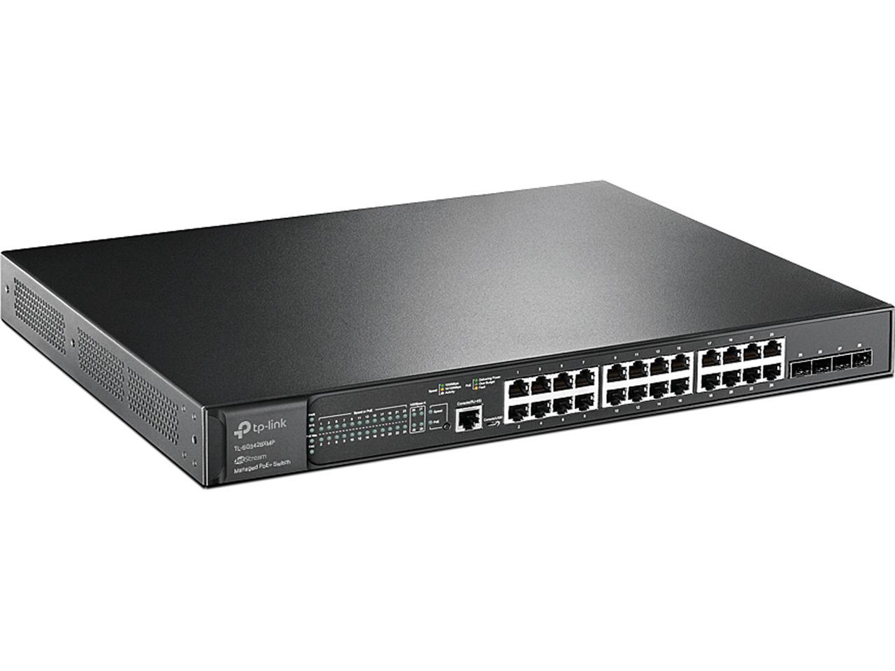 TP Link TL SG3428XMP Jetstream 24 Port Gigabit Smart Managed L2 PoE Switch 24 PoE Port