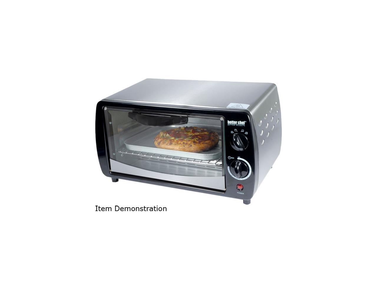 Better Chef IM269SB Toaster Oven Silver 300W 9 Liter W/Bake Pan & Wire