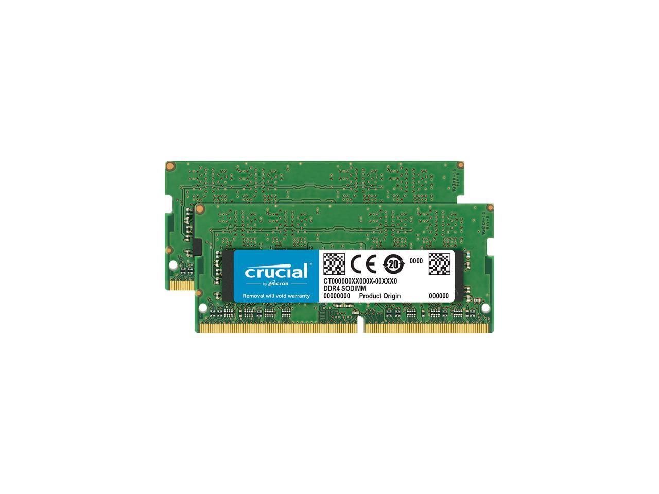 Crucial 32GB Kit (16GBx2) DDR4 2400 MT/s (PC4-19200) 260-Pin 