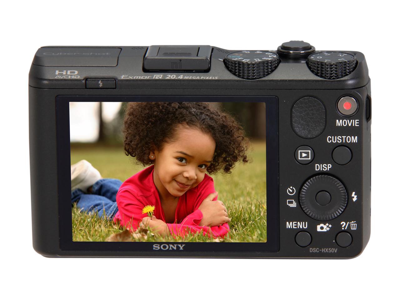 SONY Cyber-shot HX50V DSC-HX50V/B Black 20.4 MP Digital Camera HDTV ...