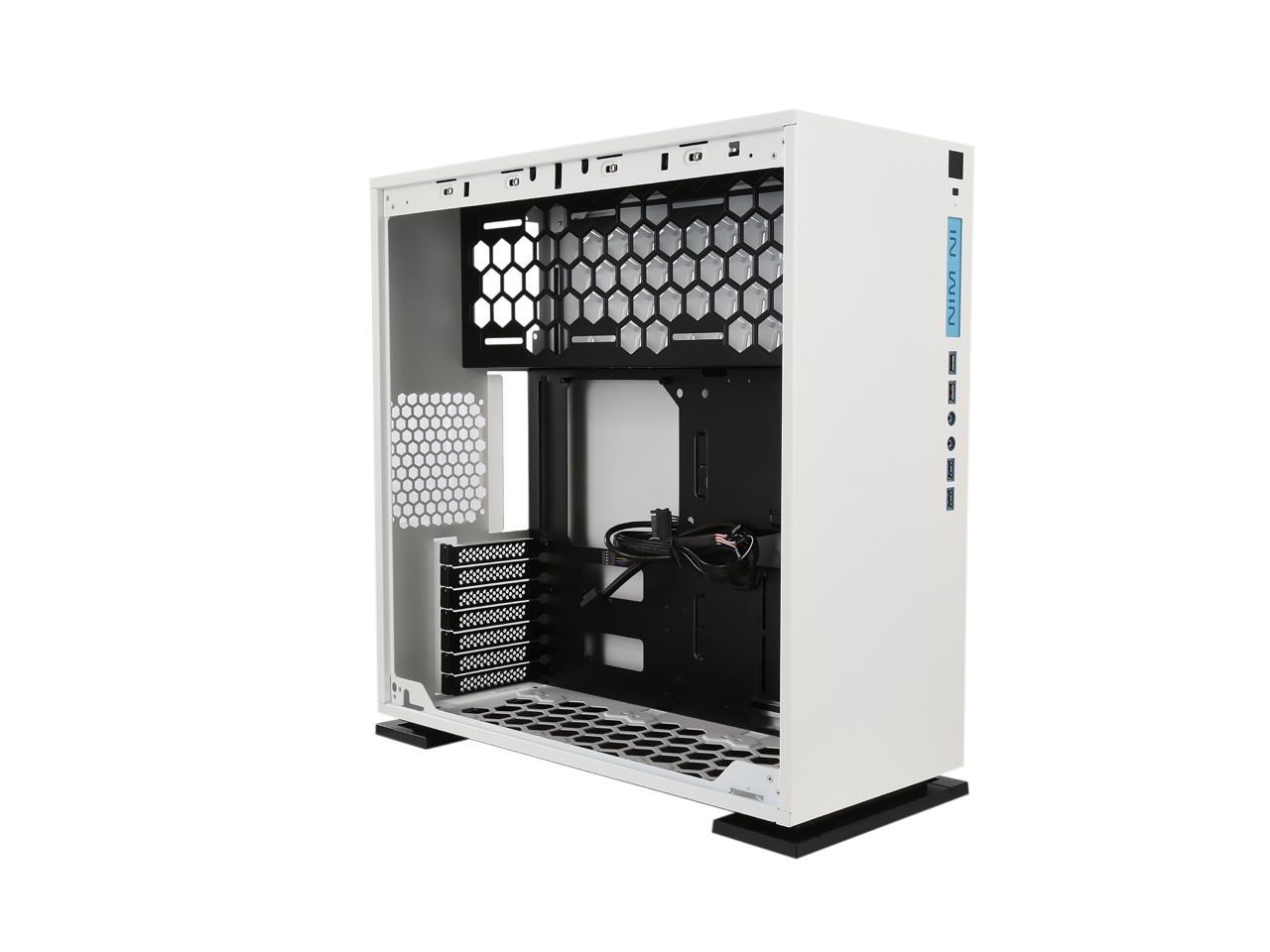 In Win 303 White Secc Steel Tempered Glass Case Atx Mid Tower Dual Chambered High Air Flow Newegg Com