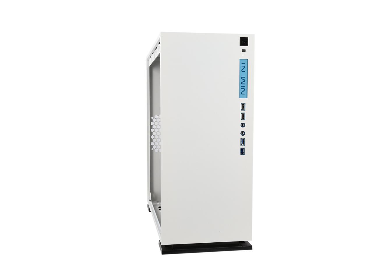 In Win 303 White Secc Steel Tempered Glass Case Atx Mid Tower Dual Chambered High Air Flow Newegg Com