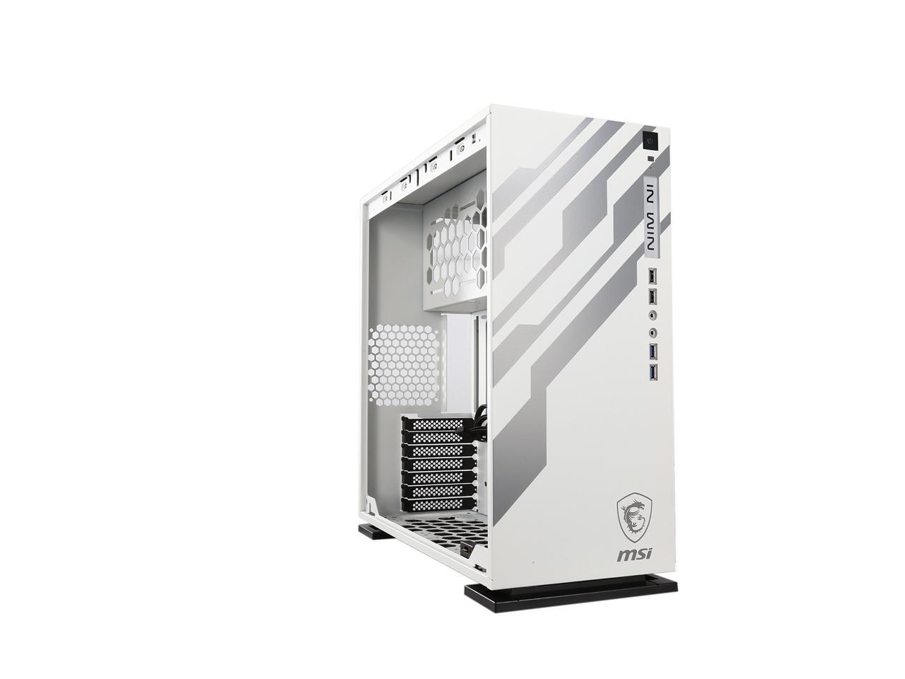 In Win 303 Msi Dragon White Secc Tempered Glass Atx Mid Tower Computer Case Newegg Com