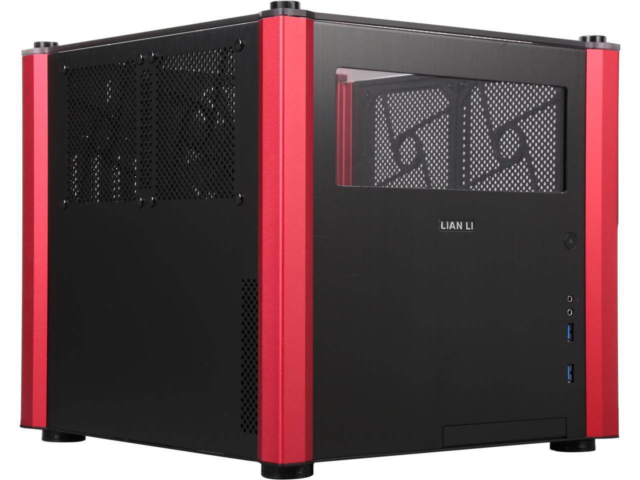 LIAN LI PCV359WRX Black / Red Computer Case
