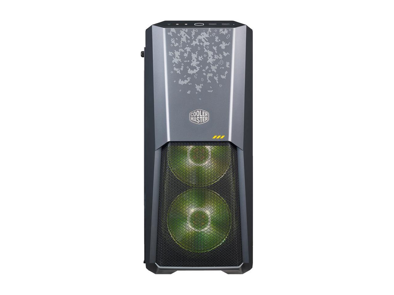 Cooler Master Masterbox Mb500 Tuf Gaming Alliance Edition Atx Mid Tower W Tuf Aesthetic Design Semi Meshed Front Ventilation Tempered Glass Side Panel 3 X 1mm Rgb Fans Newegg Com