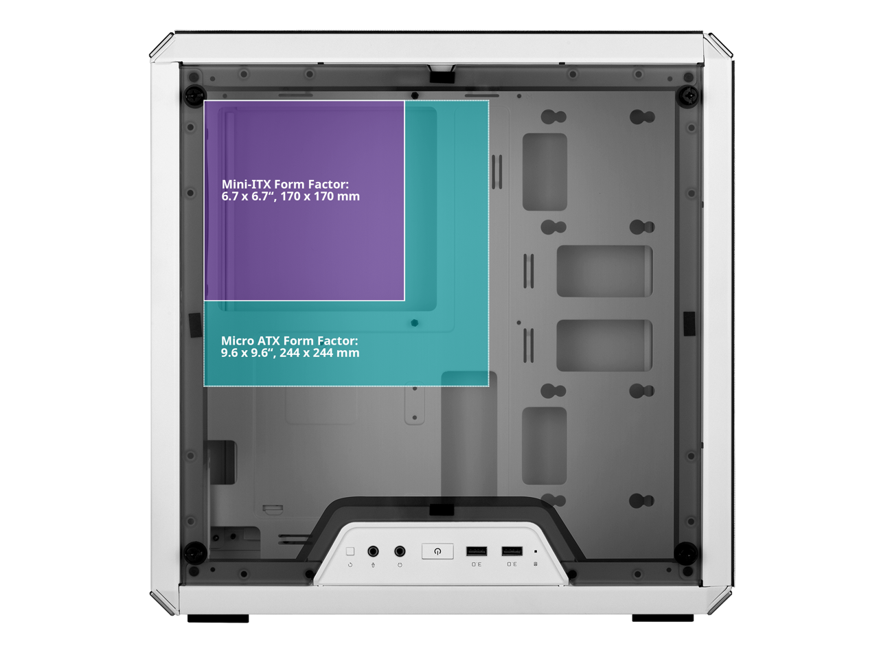 Cooler Master MasterBox Q300L White MicroATX Tower, Design