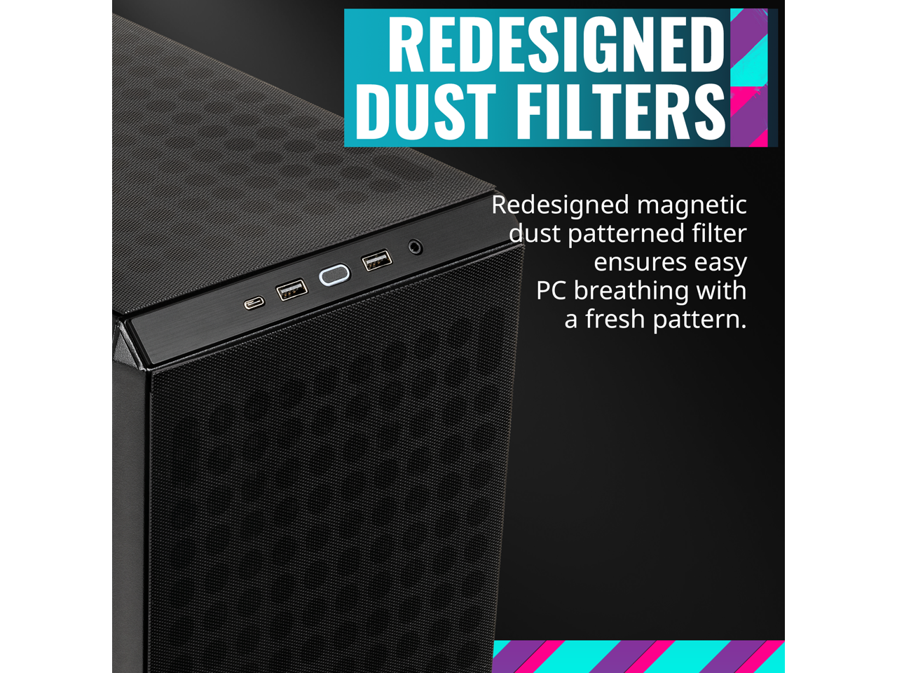 Cooler Master Q300L V2 MicroATX Tower, Patterned Dust Filter