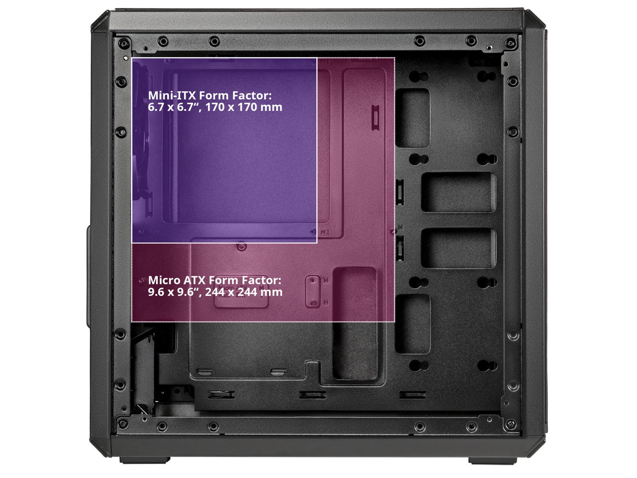 Cooler Master Q300L V2 MicroATX Tower, Patterned Dust Filter