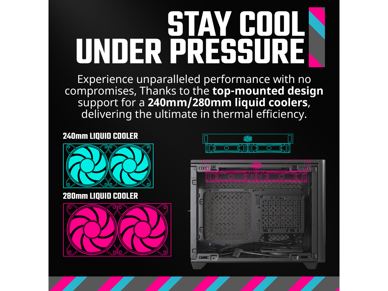 Cooler Master NR200P V2 Mini-ITX 18L PC Case, Top-Mount 240mm|280mm ...