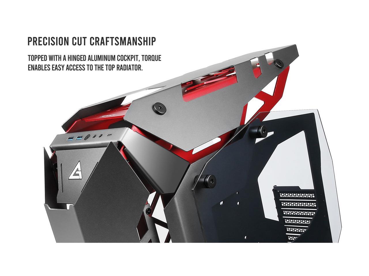 Antec Torque Black Red Atx Mid Tower Computer Case Newegg Com