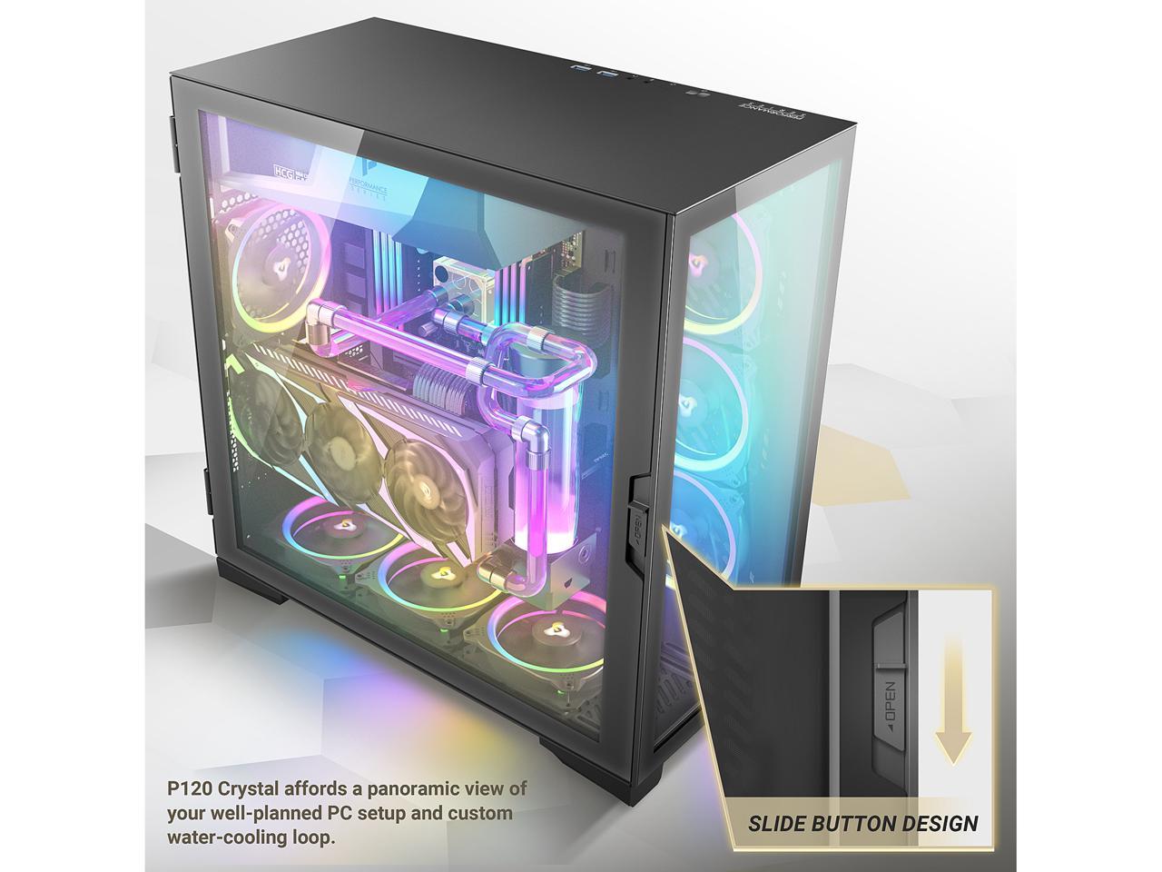 Antec Performance Series P120 Crystal E-ATX Mid-Tower Case, Tempered ...