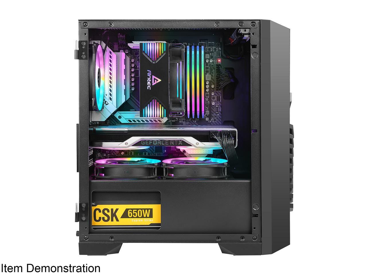 Antec Dark Phantom Series DP31 Mini-Tower M-ATX Gaming Case, Claw-Shaped  Air Intakes, ARGB Strip, Magnetic Tempered Glass Side Panel - Newegg.com